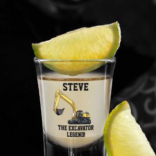 Verre A Shot Funny Excavator Legend Opérateur d'équipement lo