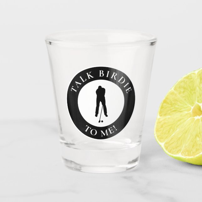 Verre A Shot Funny Golf Saying Talk Birdie Men's Golfer (Devant)