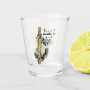 Verre A Shot Funny Koala Bear Pun Party Time Cuisine Animal