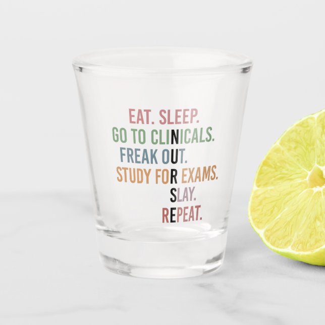 Verre A Shot Funny Nurse School Student Future Nurse Cadfts (Devant)