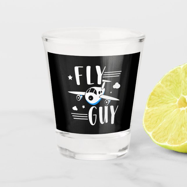 Verre A Shot Futur Pilote - Voler Avec Enfants - Amateur D'Avio (Devant)