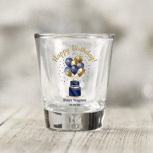 Verre A Shot Gâteau de ballons bleu marine pour 75e anniversair