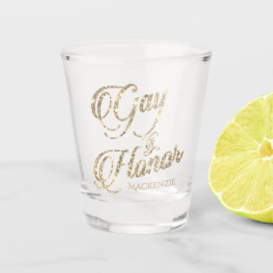 Verre A Shot Gay of Honor   Gold Briding Party Custom Keepsaké