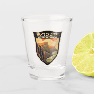 Verre A Shot Giants Causeway Irlande du Nord Voyage Vintage