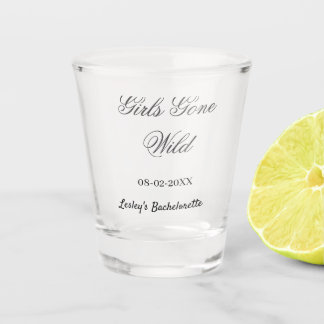 Verre A Shot Girls Gone wild Bachelorette party name date bride