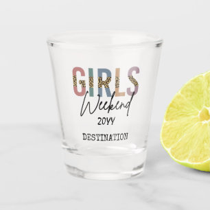 Verre A Shot Girls Weekend Cheetah Print Girls trip getaway