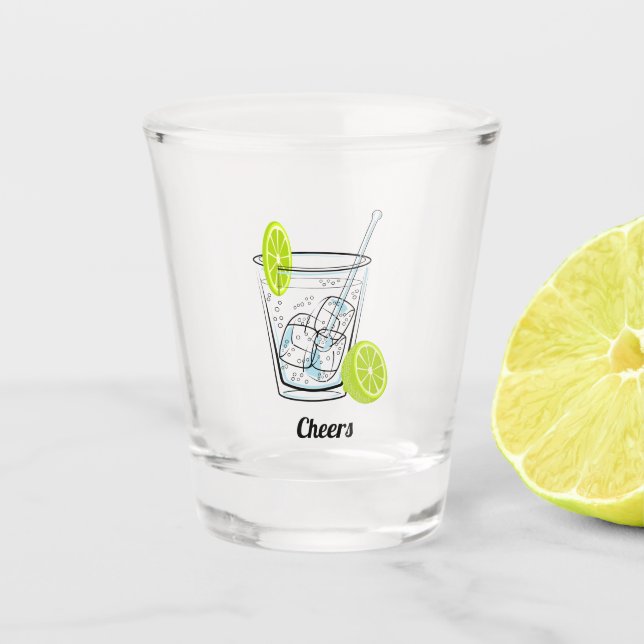 Verre A Shot Glace et une tranche (Devant)