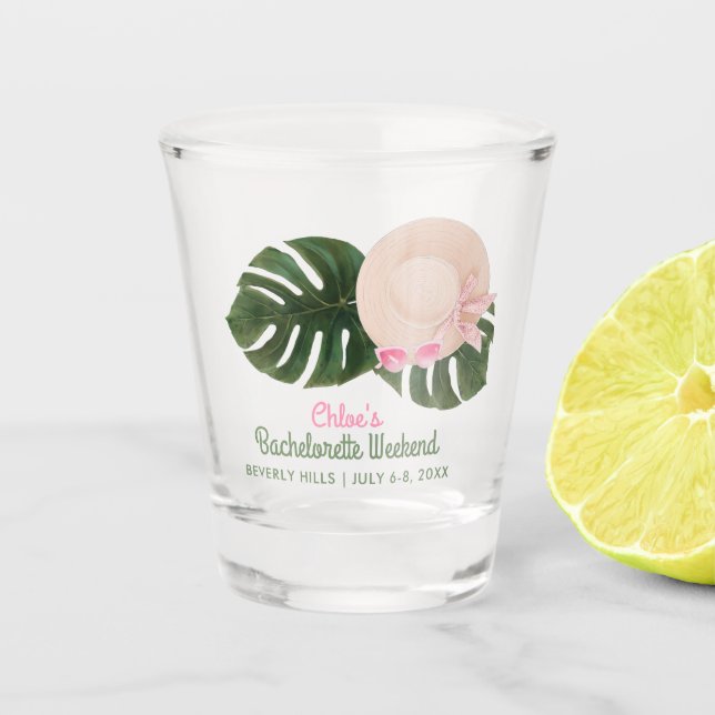 Verre A Shot Glam d'été rose | Bachelorette (Devant)