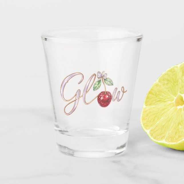 Verre A Shot Glow Cherry – Glam Glass (Devant)