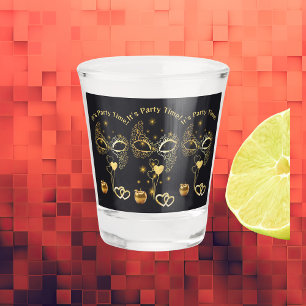 Verre A Shot Gold Masquerade C'est l'heure de la fête