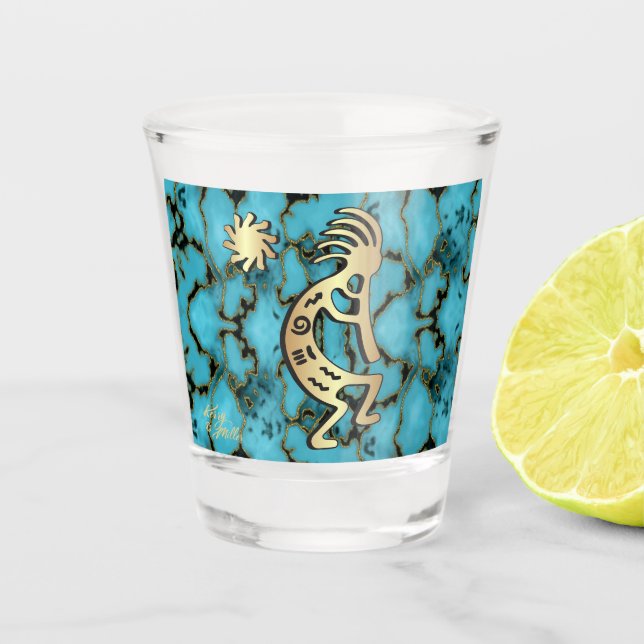 Verre A Shot Gold Sud-Ouest Kokopelli (Devant)