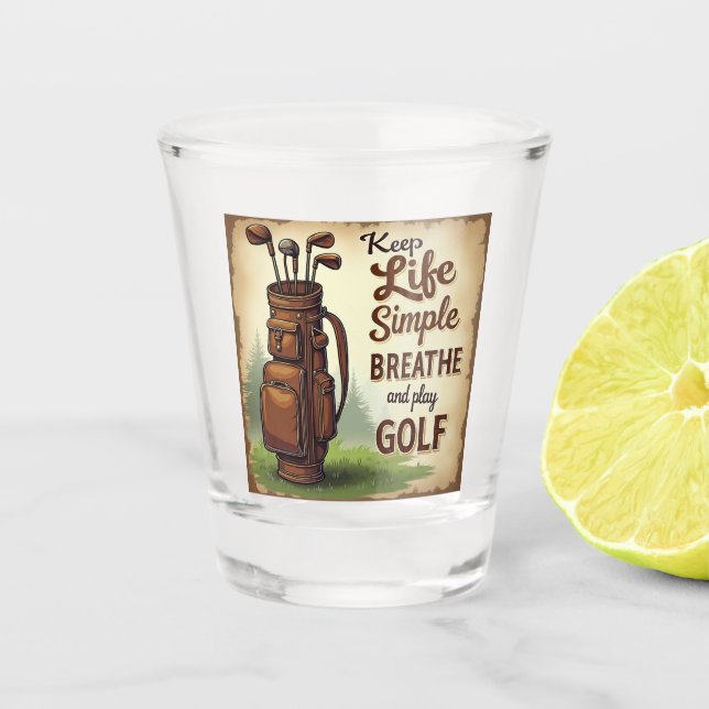 Verre A Shot Golf Respirer Et Jouer Golf (Devant)