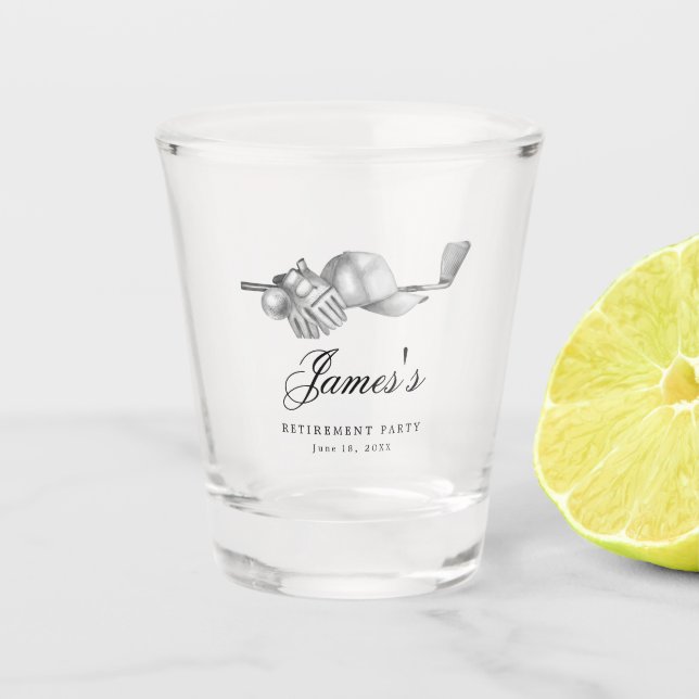 Verre A Shot Golf Retraite Party Favoriser Custom (Devant)