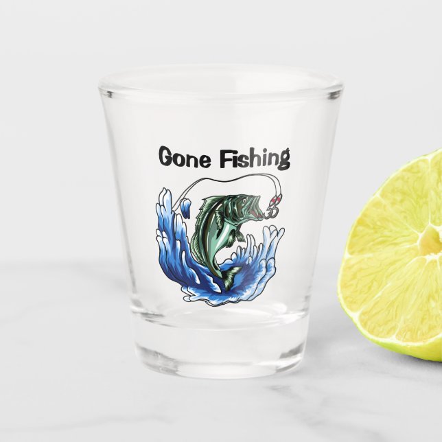Verre A Shot Gone Fishing Can Cooler (Devant)