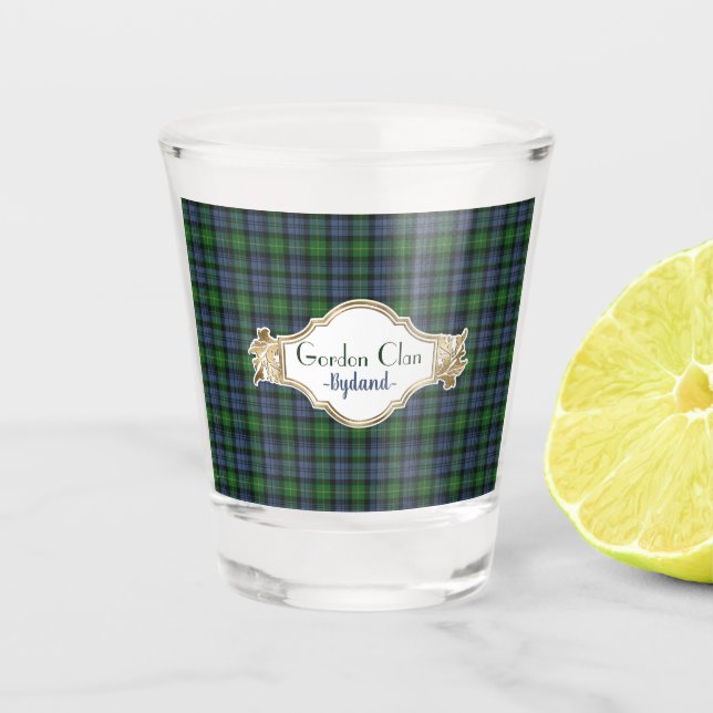 Verre A Shot Gordon Original Scottish Clan Tartan (Devant)