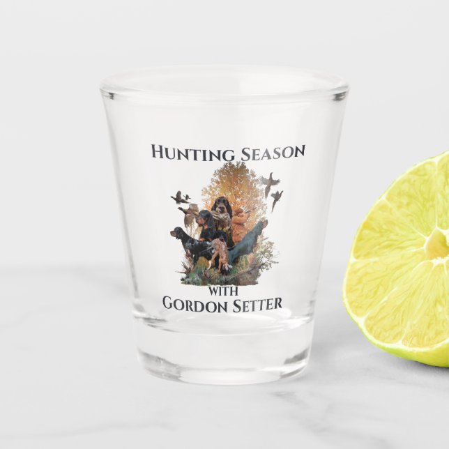 Verre A Shot Gordon setters, Art (Devant)
