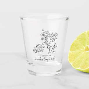 Verre A Shot Gothic Bride or Die Floral Bachelorette Party