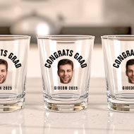 Verre A Shot Graduate Party PERSONNALISÉ TEXTE Photo Graduation