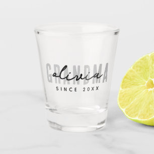 Verre A Shot Grand-mère depuis 20XX Moderne Simple Preppy