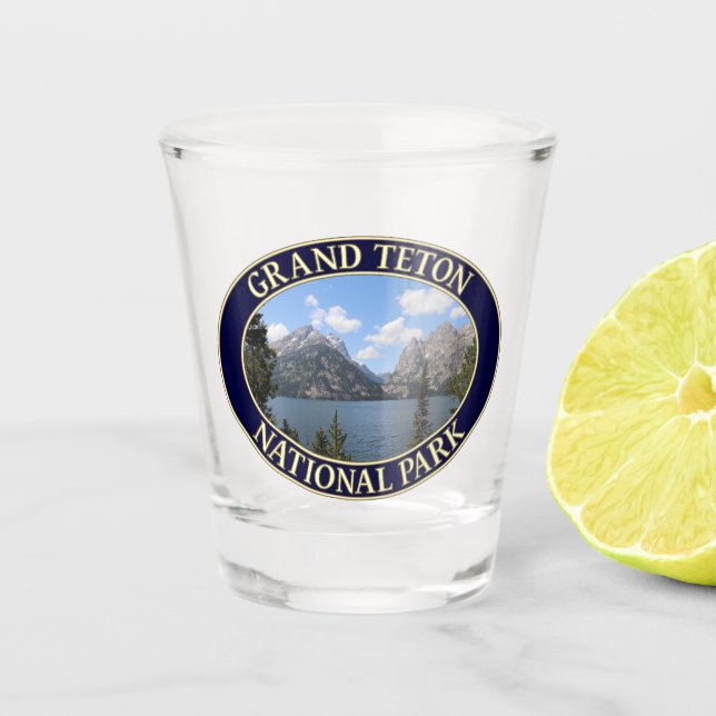 Verre A Shot Grand Teton Mountains et Jenny Lake, Wyoming (Devant)