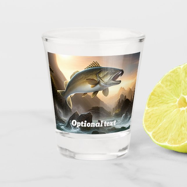 Verre A Shot Grande truite dans les rapides (Devant)