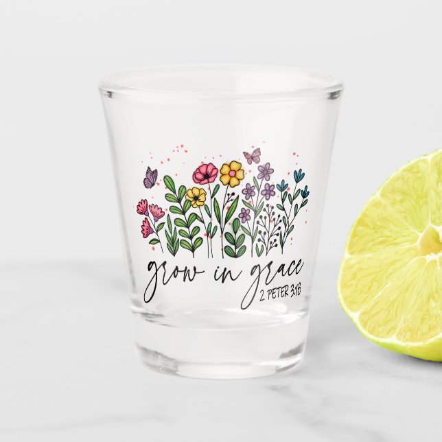 Verre A Shot Grandir en grâce - Floral stimulant (Devant)