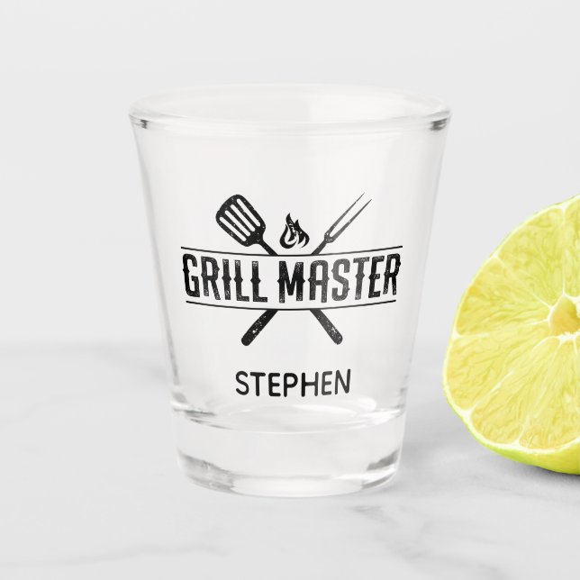 Verre A Shot Grill Master Faux Ensemble en cuir (Devant)
