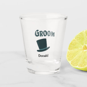 Verre A Shot GROOM Nom personnalisé Bière à chapeau supérieur