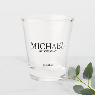 Verre A Shot Groomsmen Personnalisé Classique