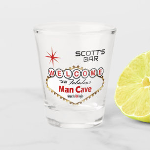 Verre A Shot Grotte Homme - Style Vegas - Rouge