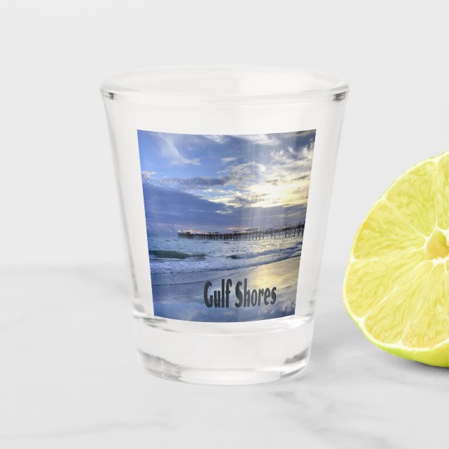 Verre A Shot Gulf Shores Alabama Beach Sunrise Pier (Devant)