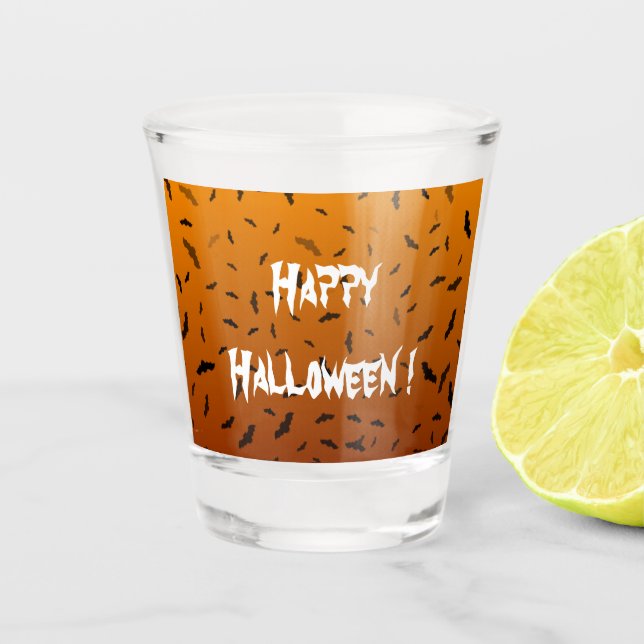 Verre A Shot Halloween - chauves-souris (Devant)