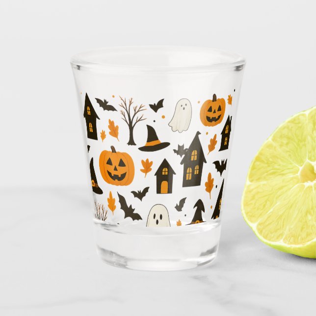 Verre A Shot Halloween Scary Motif - Éffrayant & Festif (Devant)