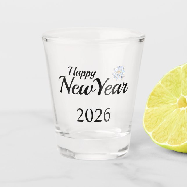 Verre A Shot Happy New Year Custom Present (Devant)