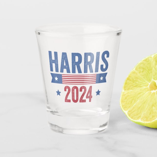 Verre A Shot Harris Pour Président Élections Démocrates América (Devant)