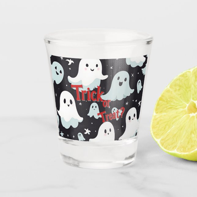 Verre A Shot Hauned House Trick Treat Halloween (Devant)
