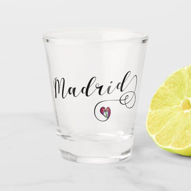 Verre A Shot Heart Madrid, Espagne (Devant)