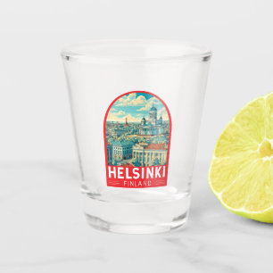 Verre A Shot Helsinki Finland Voyage Art Emblème