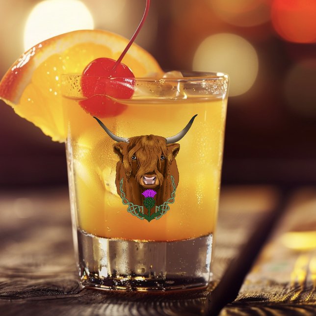 Verre A Shot Highland Scottish Purple Celple Knot Work (Créateur téléchargé)