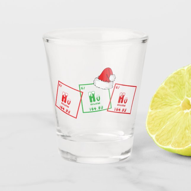 Verre A Shot Ho Ho Ho | Drôle Noël Chimie Geek Humour (Devant)