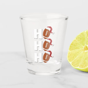 Verre A Shot Ho Ho Ho Football Drôle d'humour de Noël