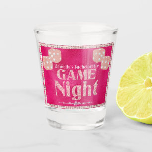Verre A Shot Hot Rose Parties scintillant Dice Dice Dames Jeu N