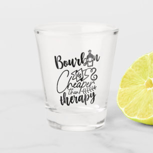 Verre A Shot humoristique bourbon moins cher thérapie mot art