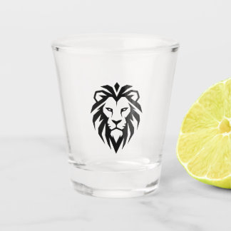 Verre A Shot Icône de tête de lion minimaliste moderne