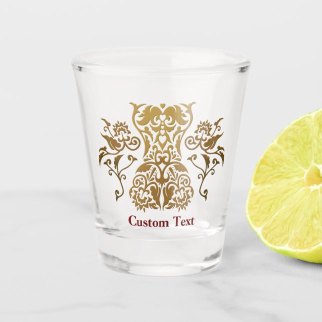 Verre A Shot Icône Floral Corset Damask (Devant)