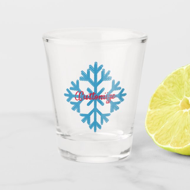Verre A Shot Icy Blue Snowflake Thunder_Cove (Devant)