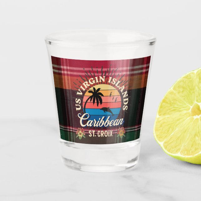 Verre A Shot Iles Vierges américaines Sainte-Croix USVI Madras  (Devant)