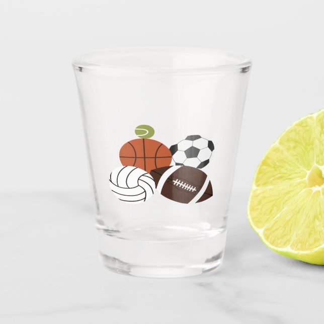 Verre A Shot illustration de balle de sport (Devant)
