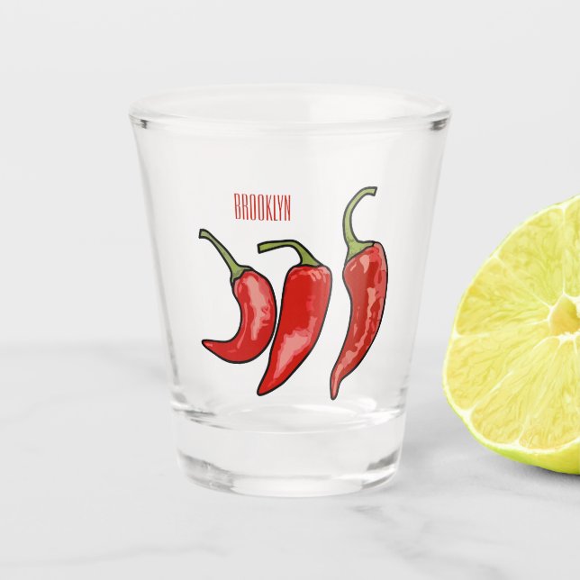 Verre A Shot Illustration de chili (Devant)
