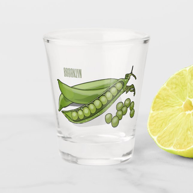 Verre A Shot Illustration de dessin de pois (Devant)